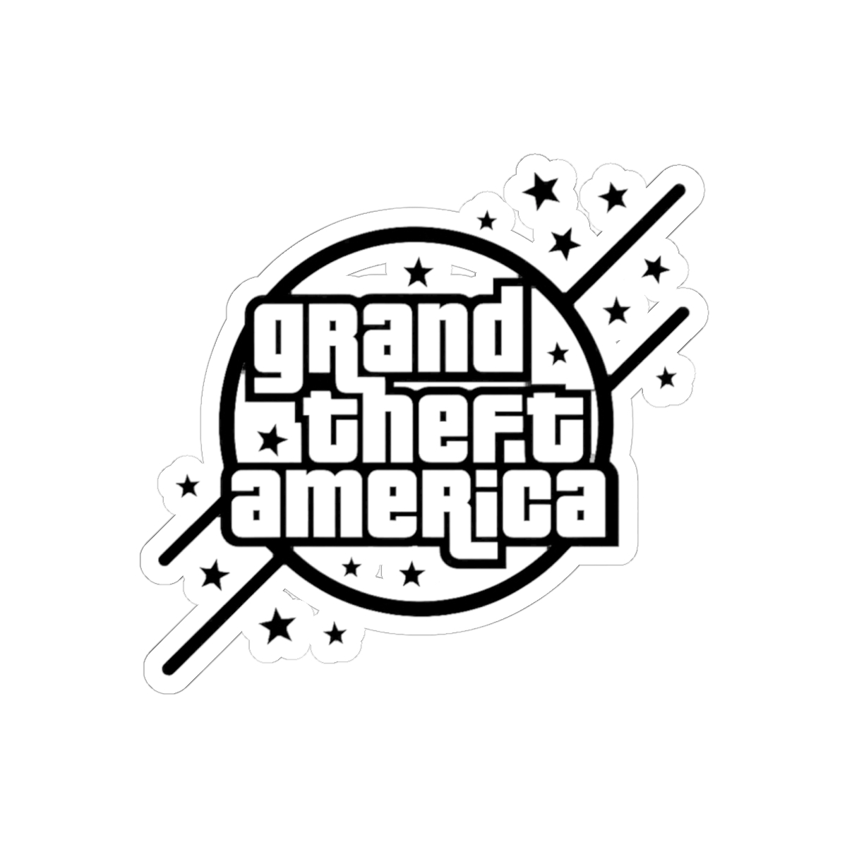 GTAmerica GTA Parody Sticker | Funny Corruption Satire Decal
