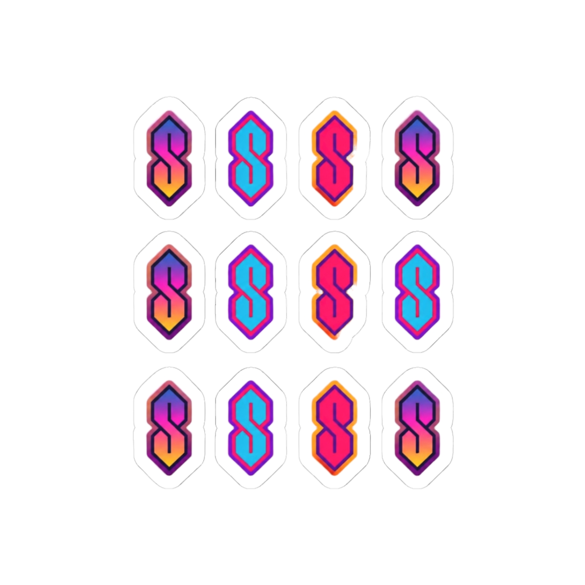 Cool S Retrowave Synthwave Sticker Pack - Neon 80s Gamer Decals - Official stickers merchandise